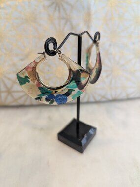 Parker Rose Acrylic inspired Earrings Hoops